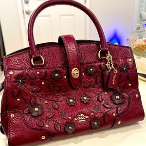 Vintage Coach purse, maroon, great condition